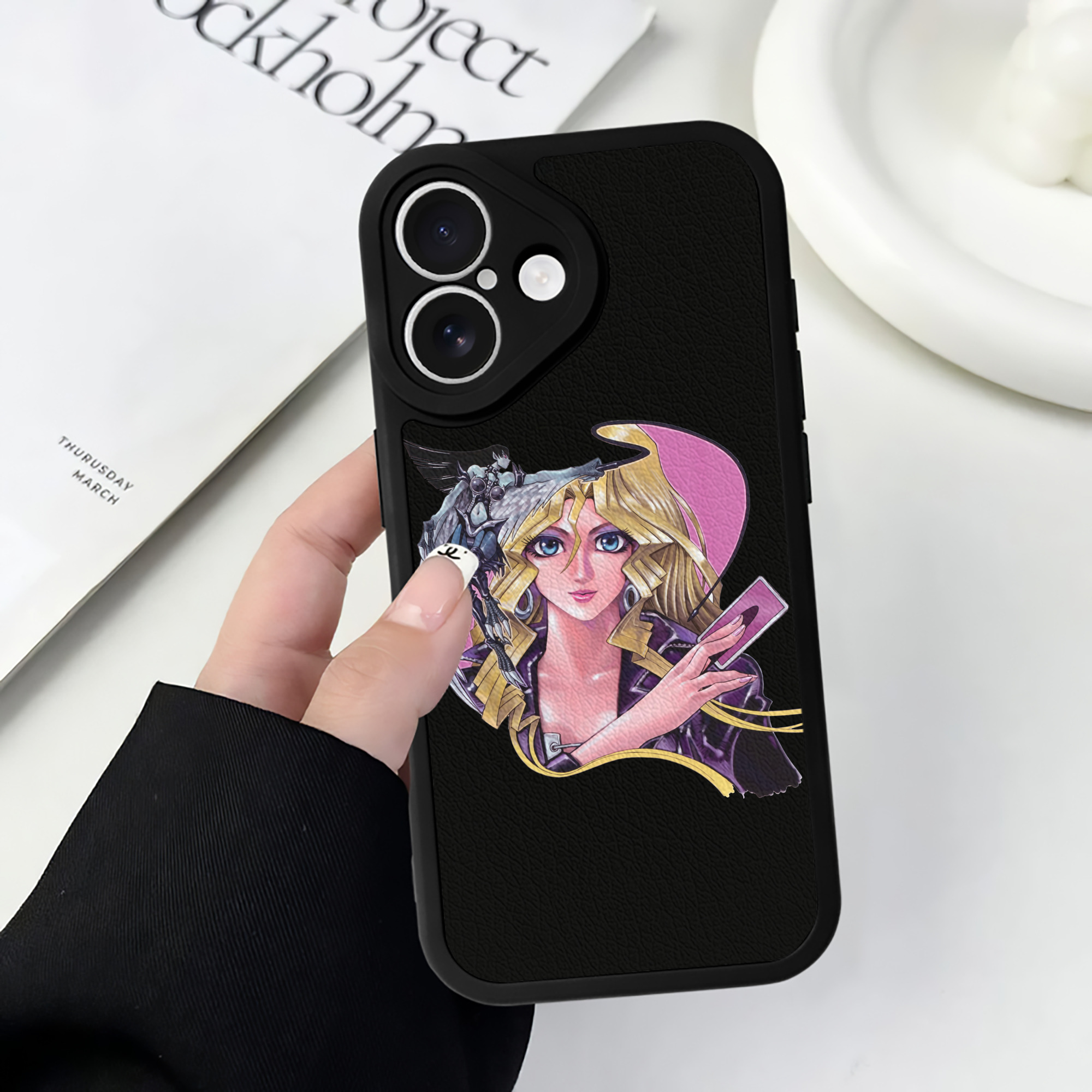 （画像用） 遊☆戯☆王 Yu-Gi-Oh! 【iPhone 16シリーズ対応】シリコンスマホケース（レザー調） 材質：シリコン